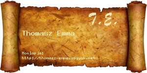Thomasz Emma névjegykártya